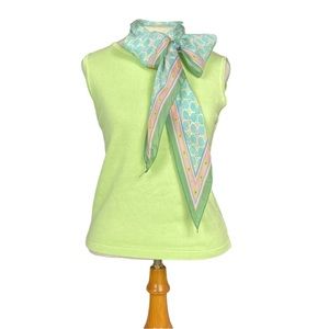 Lilly Pulitzer Vintage White Label Knit Tank Top in Green Size Small/Medium